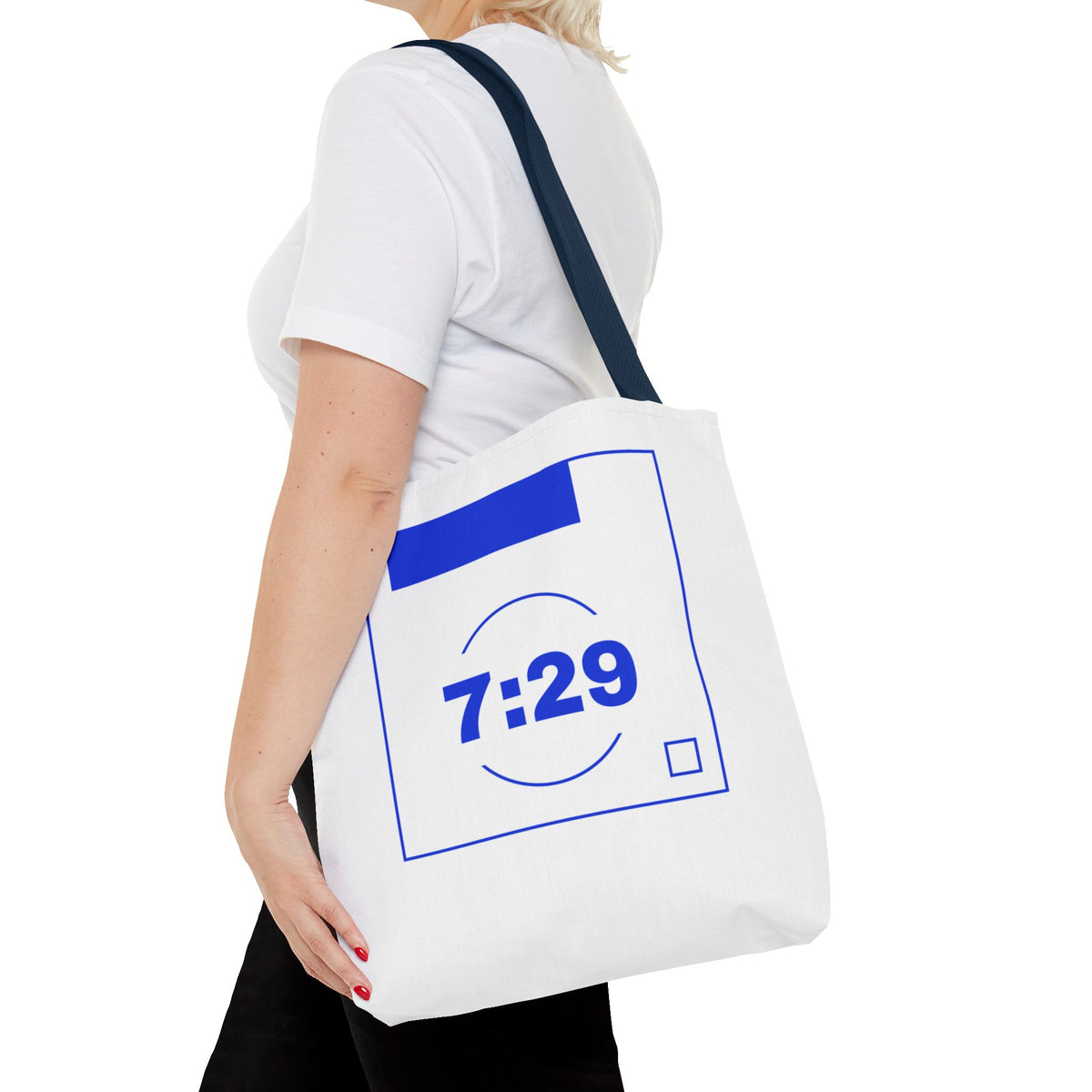 7:29 Blue Monday Tote bag