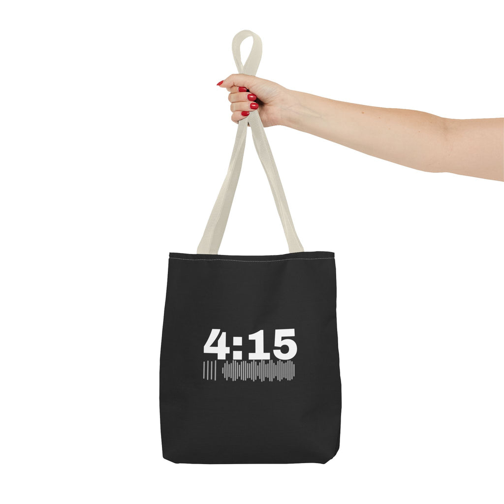 4:15 Back in Black Tote bag
