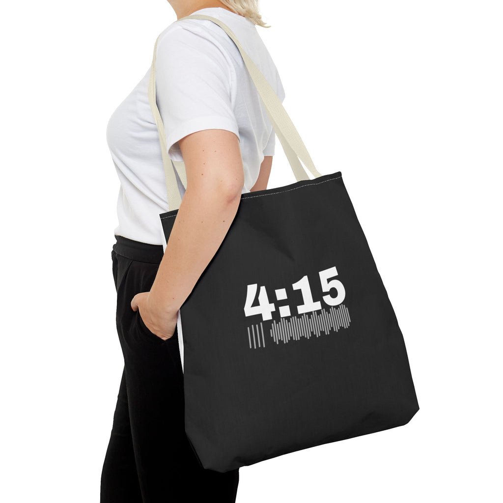 4:15 Back in Black Tote bag