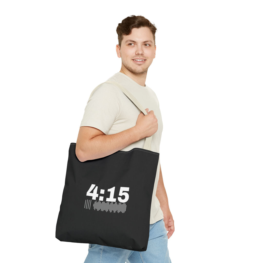 4:15 Back in Black Tote bag