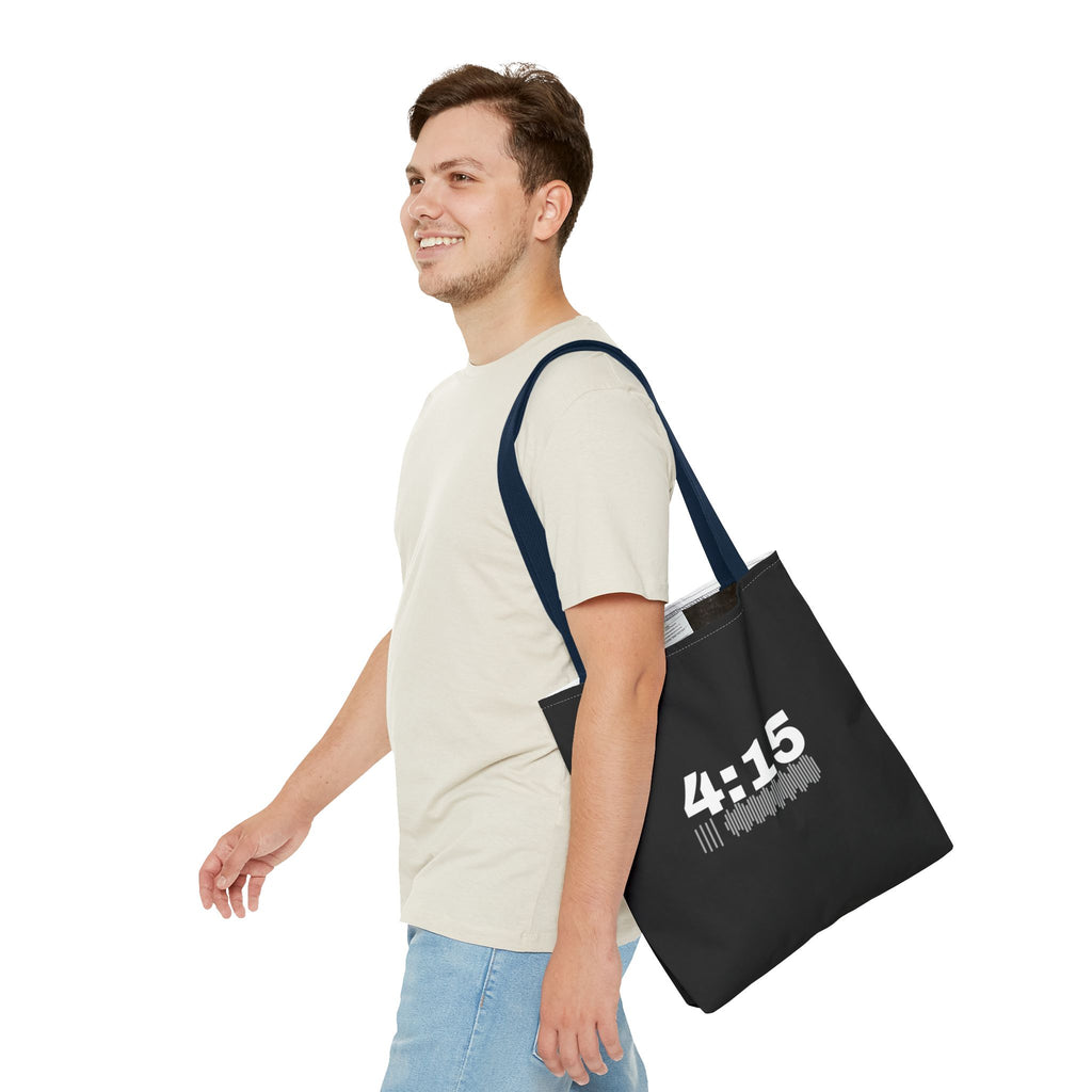 4:15 Back in Black Tote bag