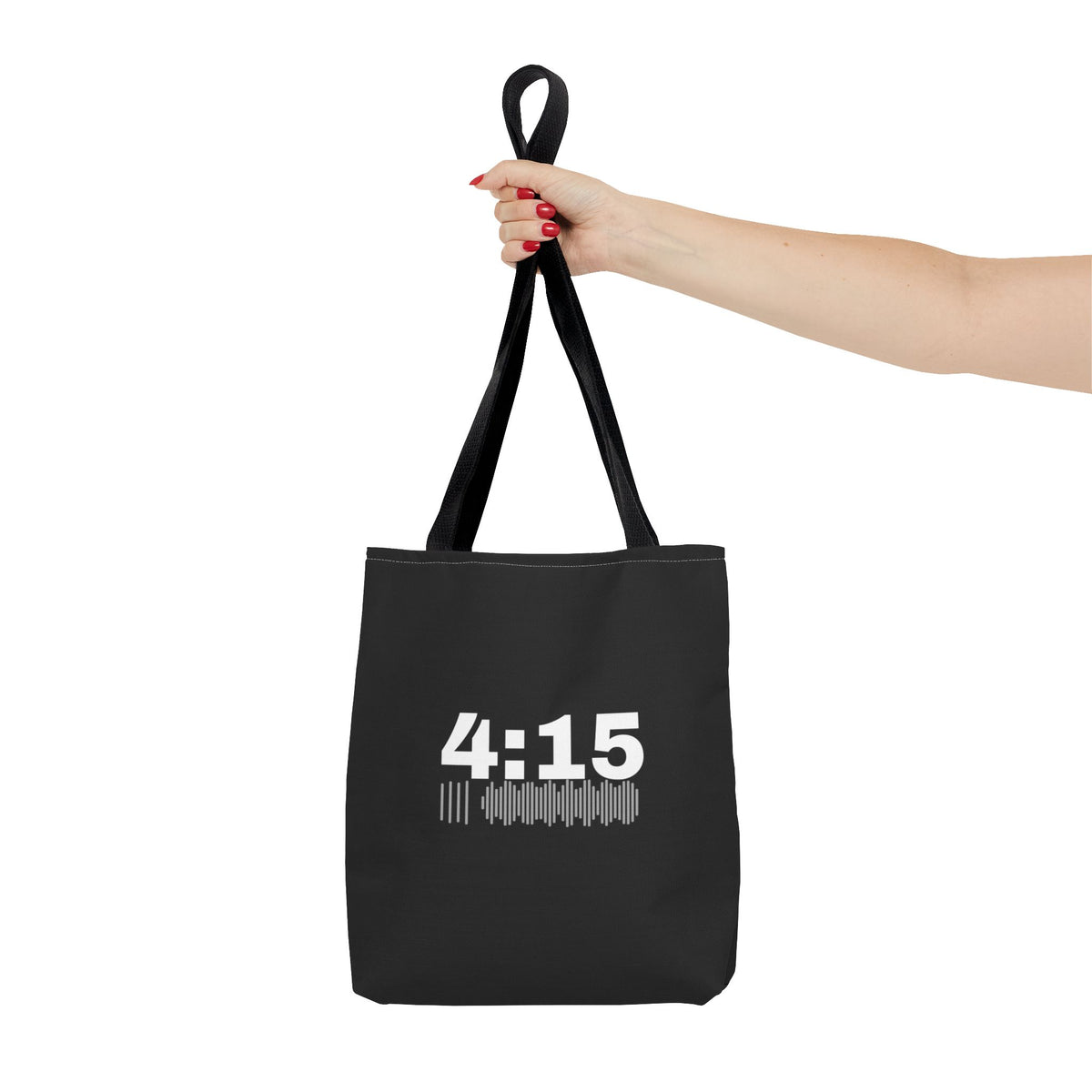 4:15 Back in Black Tote bag