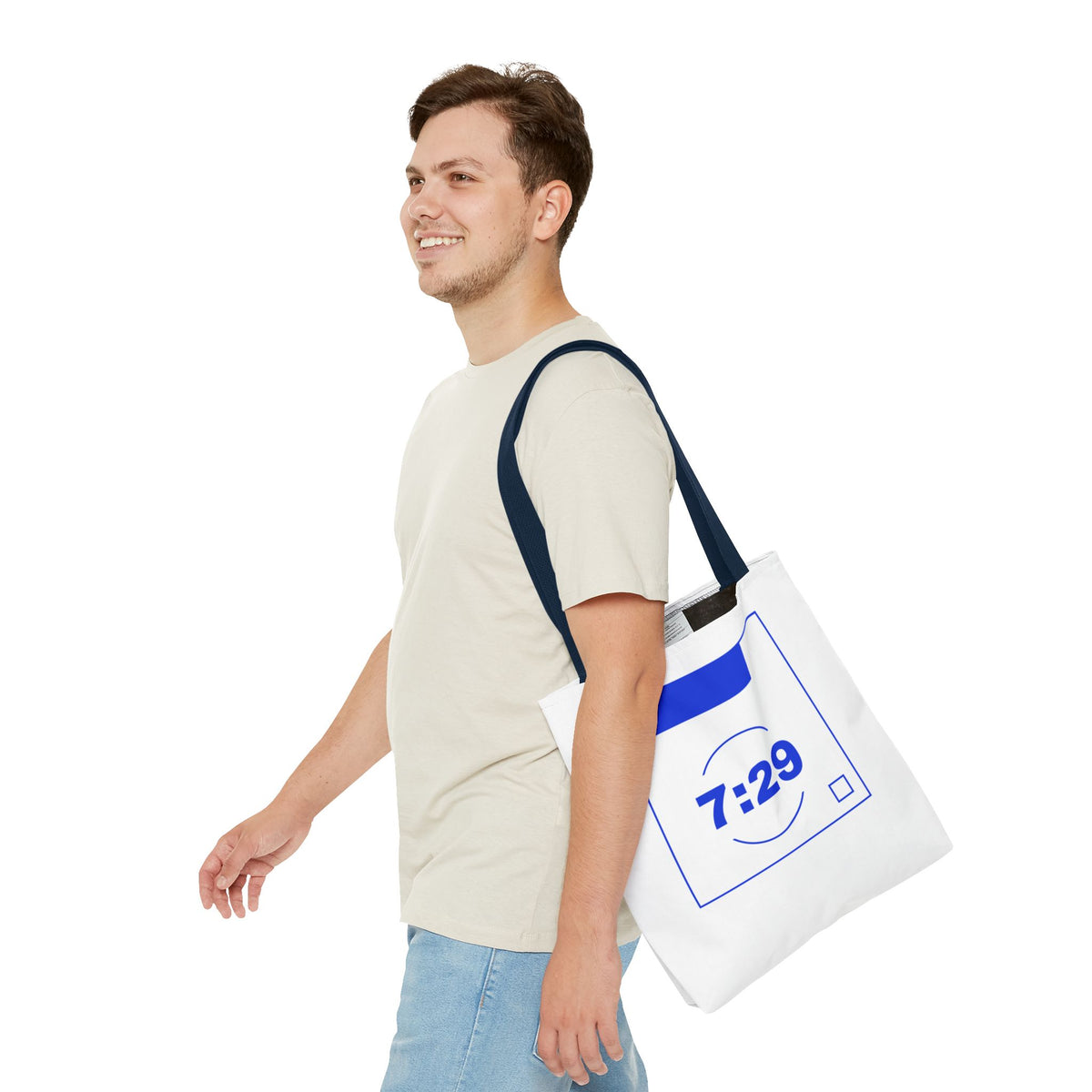 7:29 Blue Monday Tote bag