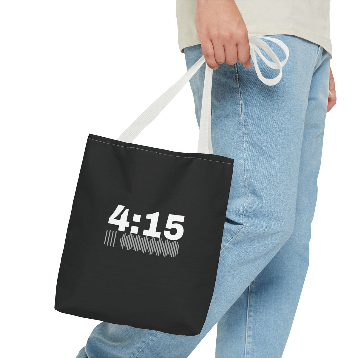 4:15 Back in Black Tote bag