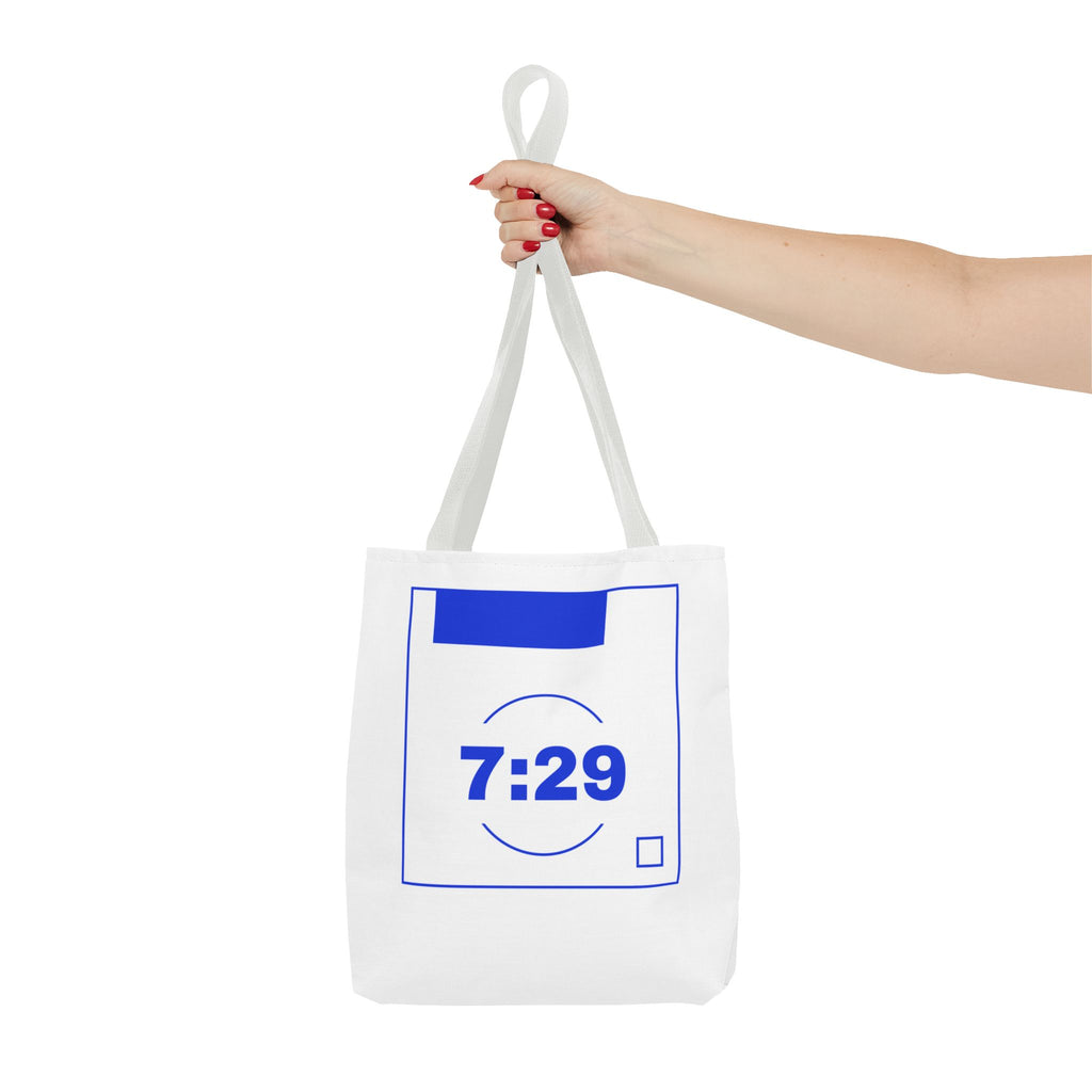 7:29 Blue Monday Tote bag