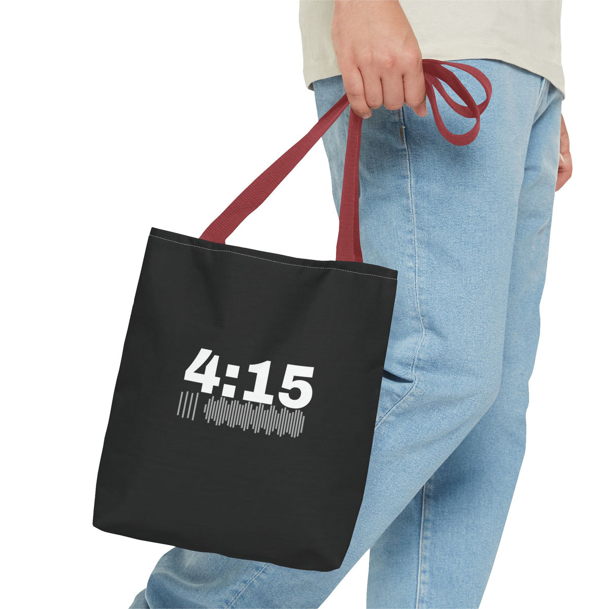 4:15 Back in Black Tote bag