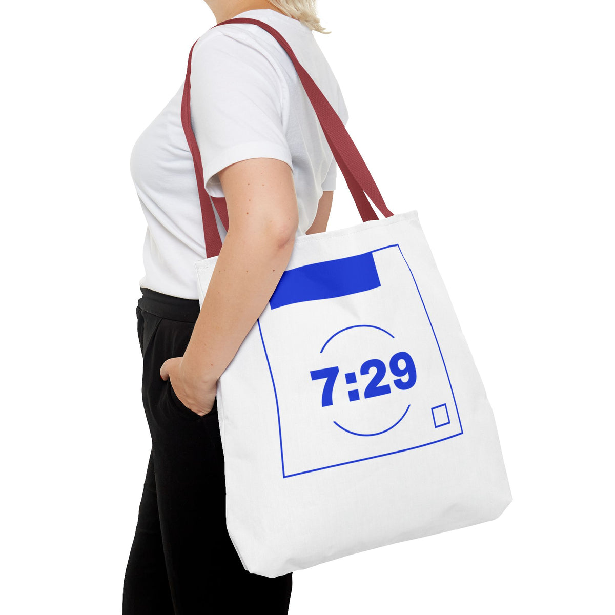 7:29 Blue Monday Tote bag