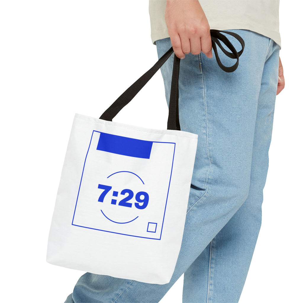 7:29 Blue Monday Tote bag