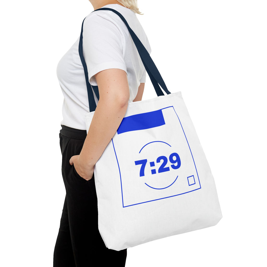 7:29 Blue Monday Tote bag