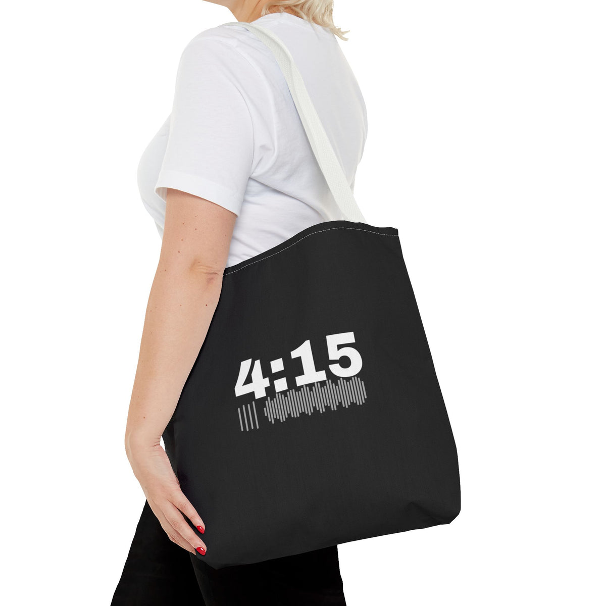 4:15 Back in Black Tote bag