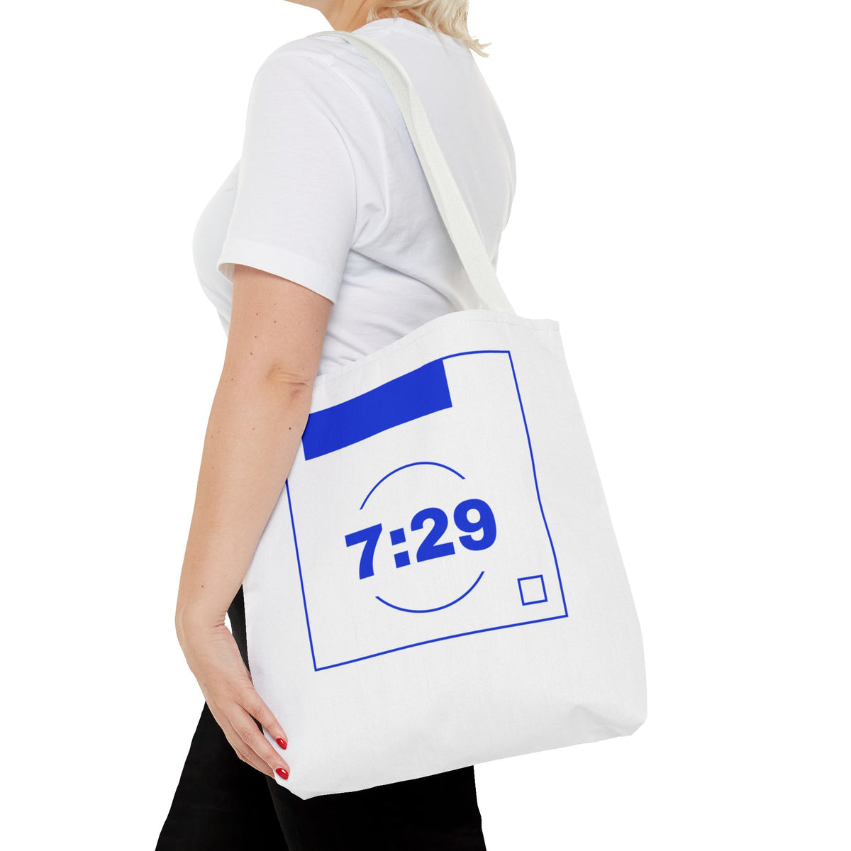 7:29 Blue Monday Tote bag