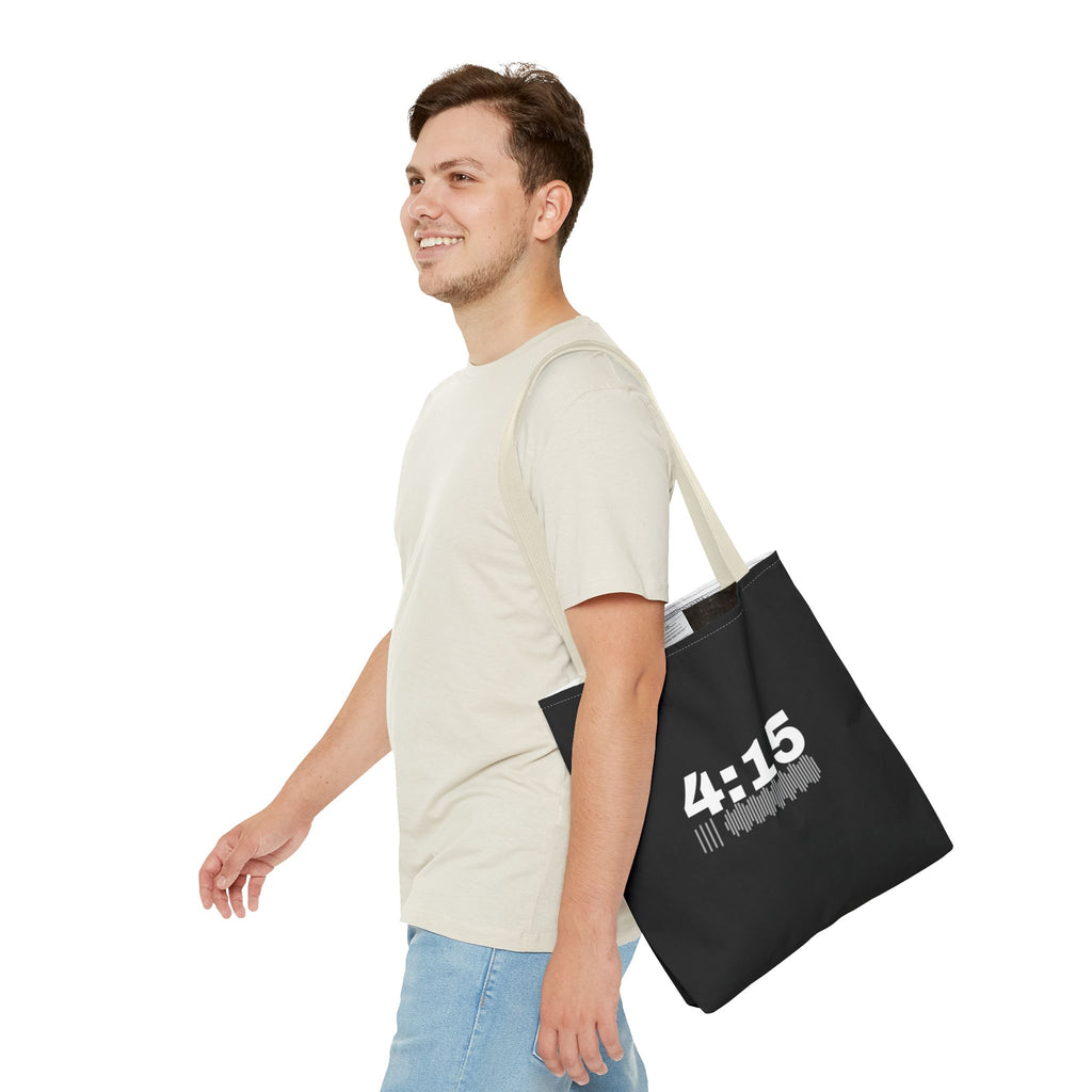 4:15 Back in Black Tote bag