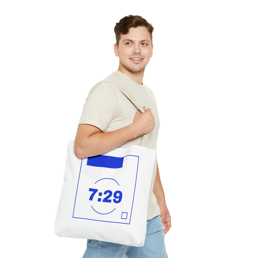 7:29 Blue Monday Tote bag
