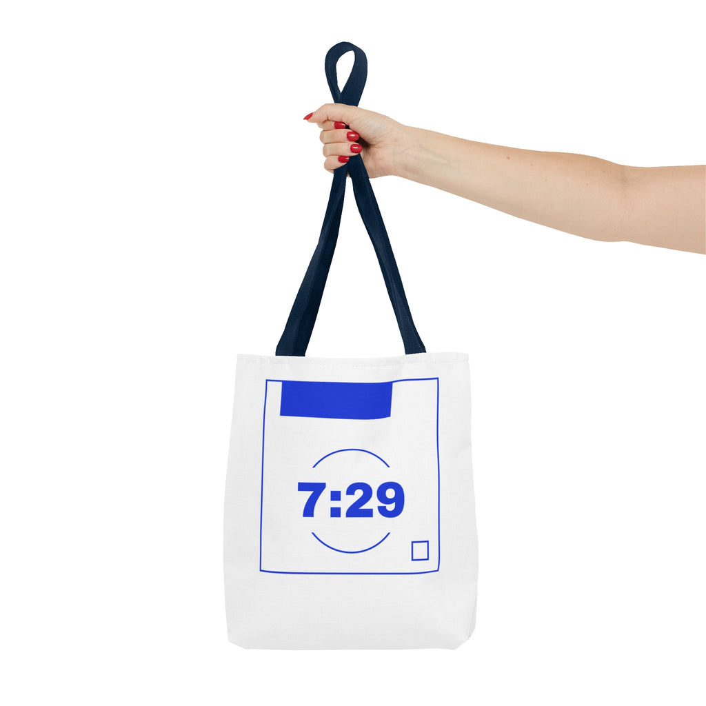 7:29 Blue Monday Tote bag