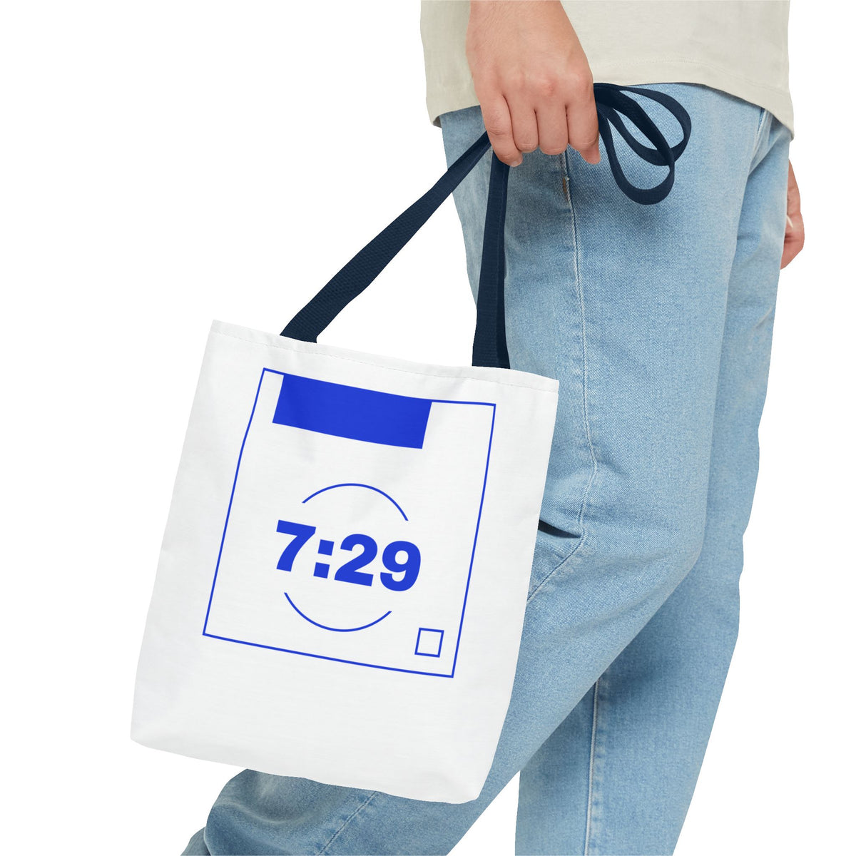 7:29 Blue Monday Tote bag