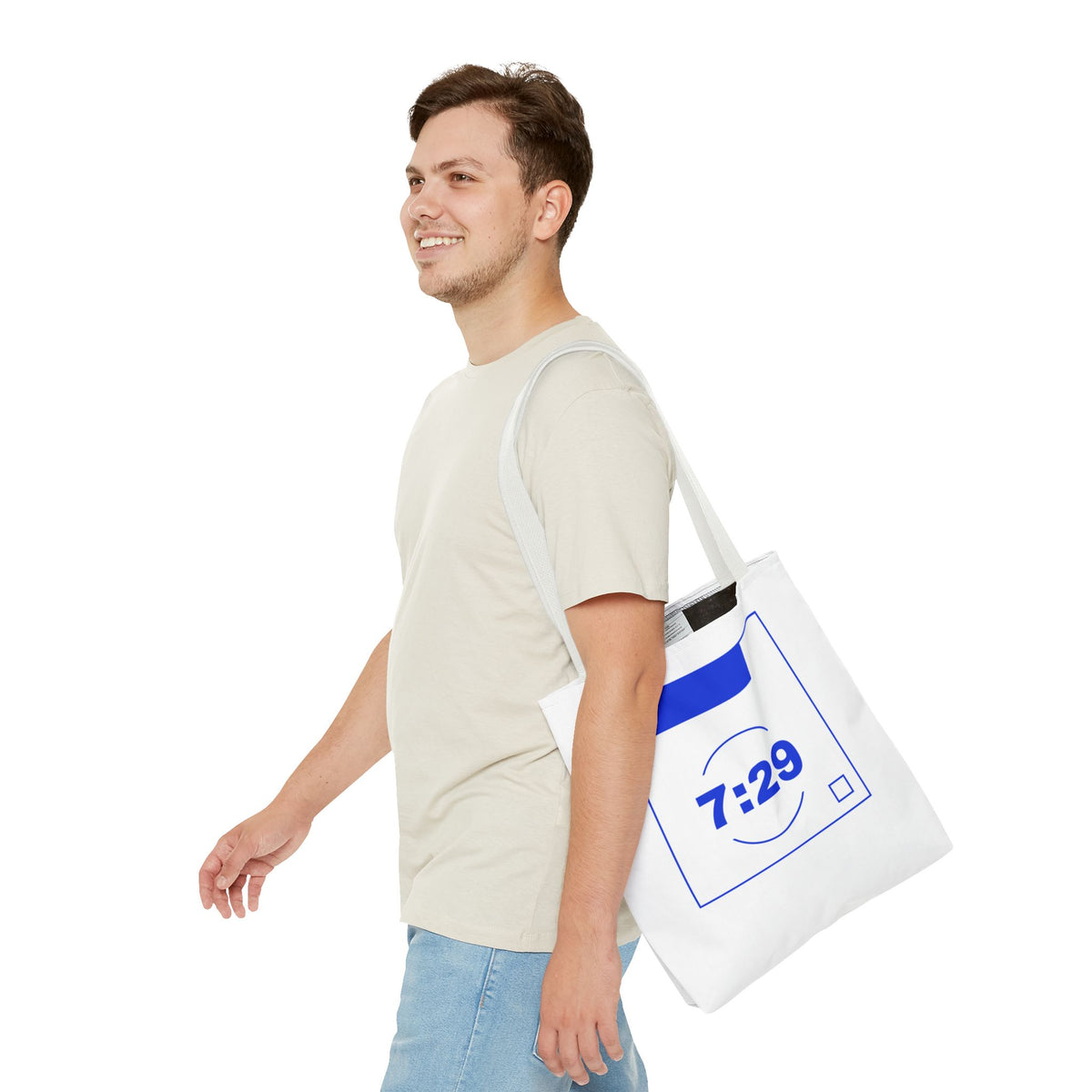 7:29 Blue Monday Tote bag
