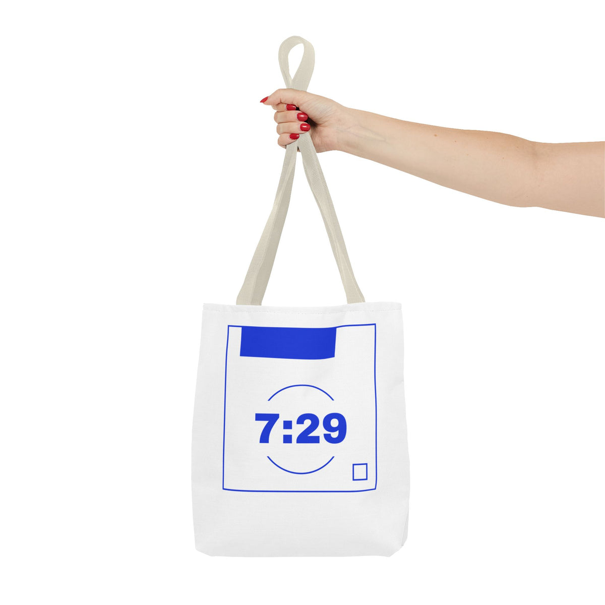 7:29 Blue Monday Tote bag