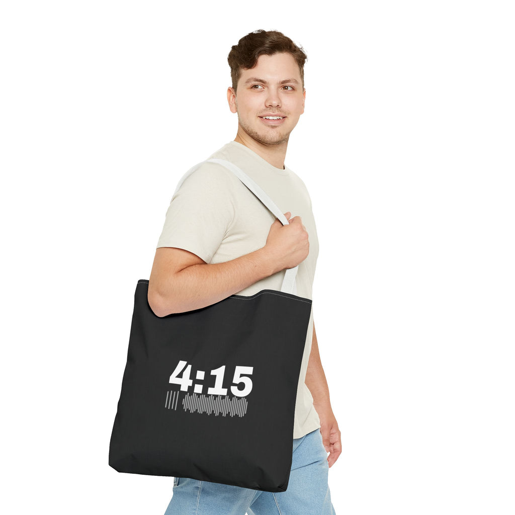 4:15 Back in Black Tote bag