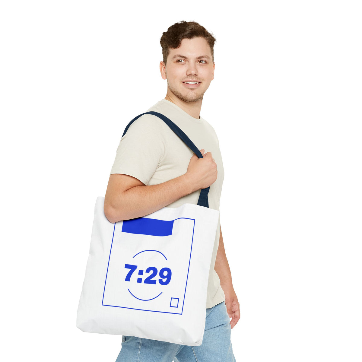 7:29 Blue Monday Tote bag