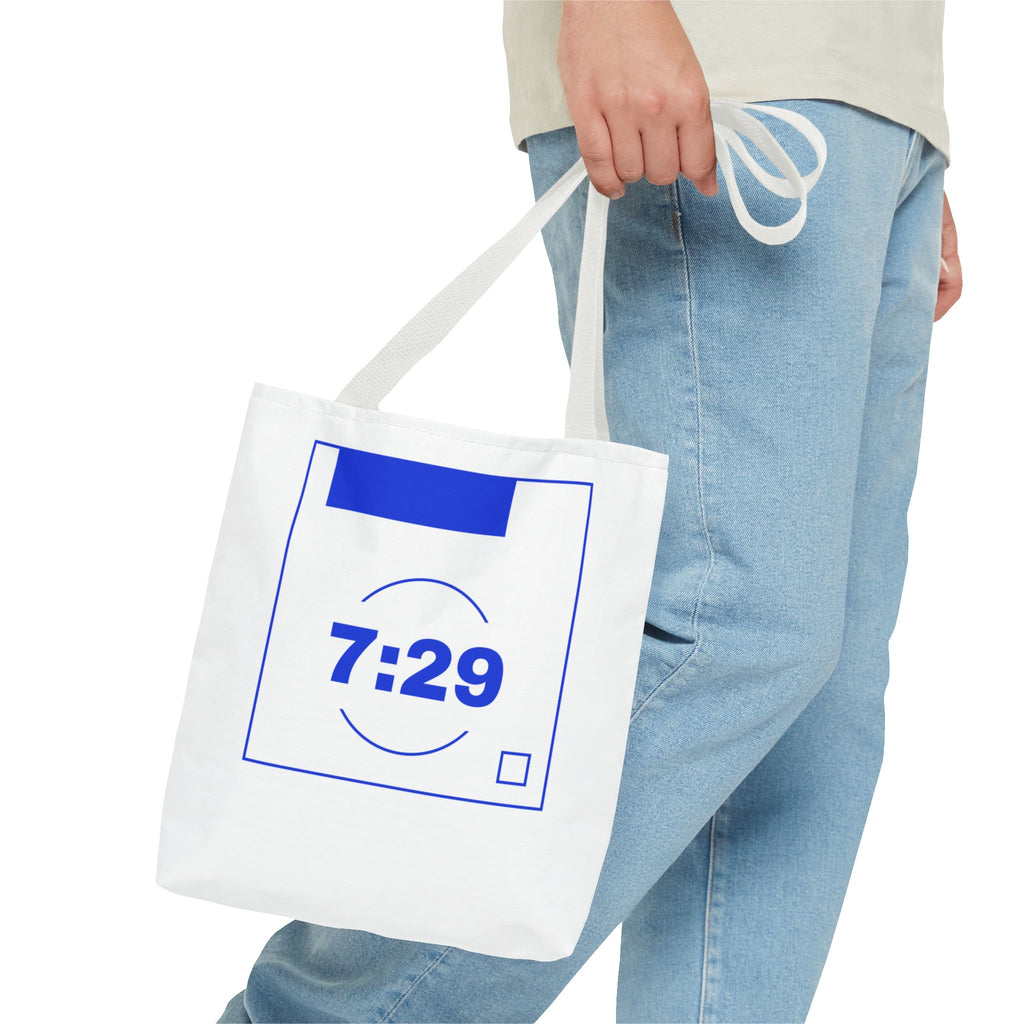 7:29 Blue Monday Tote bag