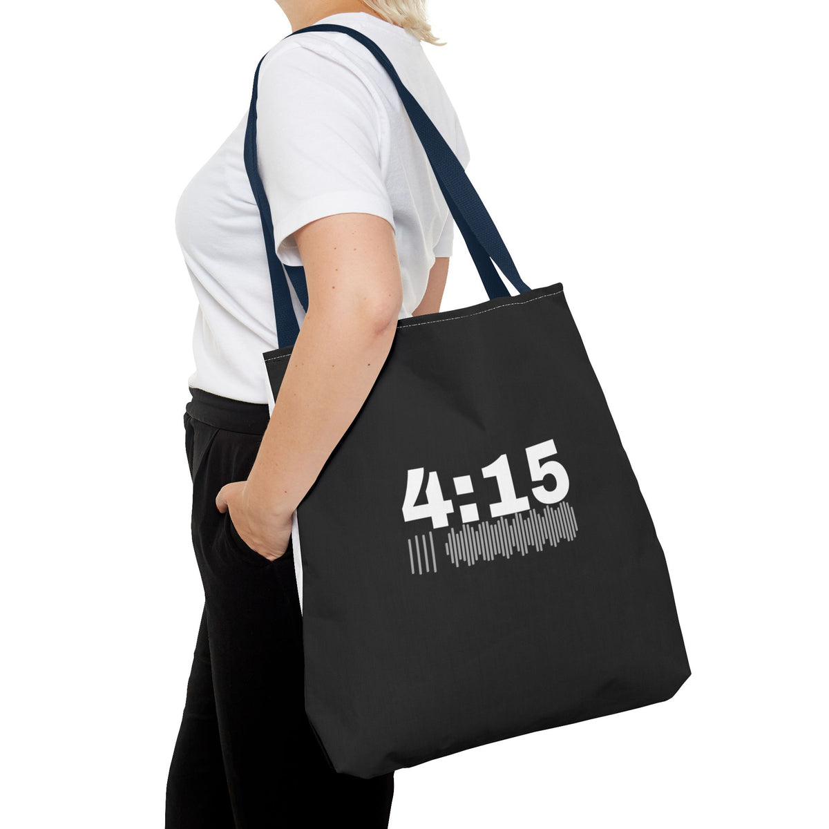 4:15 Back in Black Tote bag