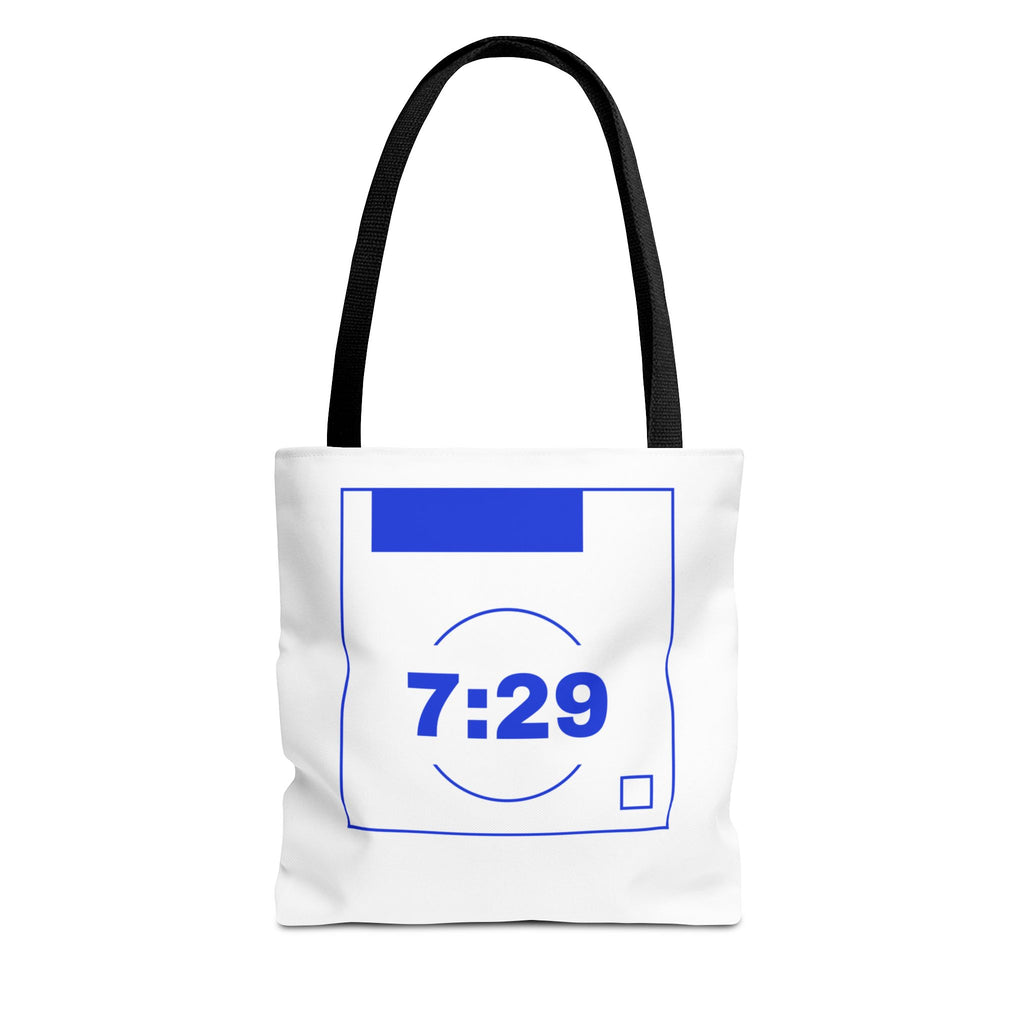 7:29 Blue Monday Tote bag