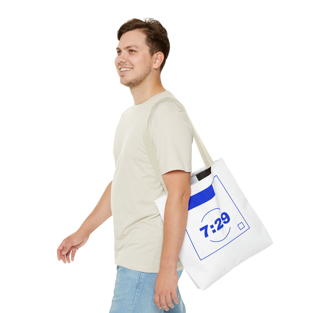 7:29 Blue Monday Tote bag